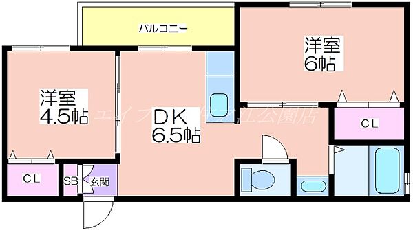 グリーンコート ｜大阪府大阪市住吉区南住吉2丁目(賃貸マンション2DK・3階・45.04㎡)の写真 その2