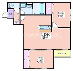 間取図画像 2LDK