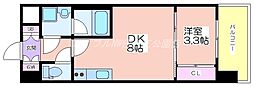 スプランディッドあびこ駅前 1LDKの間取図画像
