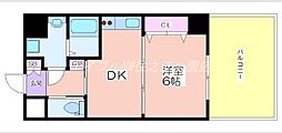 アーバンパーク住之江公園2 1DKの間取図画像