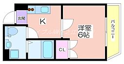 O'sRESIDENCETENNOJIWEST 1Kの間取図画像