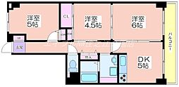 ノアーズアーク住之江 3DKの間取図画像