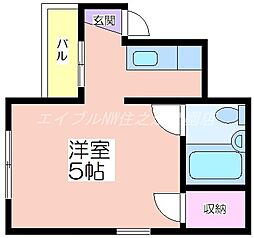 ホワイトコーポ玉出 1Kの間取図画像