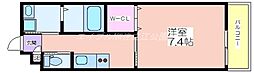 ジーメゾン墨江 1Kの間取図画像