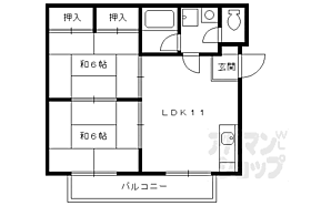 京都府京都市伏見区深草柴田屋敷町（賃貸マンション2LDK・3階・46.53㎡） その2