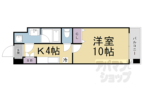 プラネシア星の子山科三条 604｜京都府京都市山科区竹鼻堂ノ前町(賃貸マンション1K・6階・30.30㎡)の写真 その2