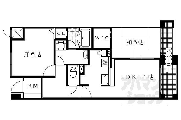 パインフィールド洛東 706｜京都府京都市山科区東野片下リ町(賃貸マンション2LDK・7階・53.73㎡)の写真 その2