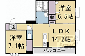 京都府京都市下京区西洞院通六条下る西側町（賃貸マンション2LDK・2階・64.81㎡） その2