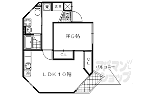 ＰＡＲＫ　ＨＩＬＬＳ　ＯＹＡＫＥ　ＶＩＬＬＡ　3 204-A ｜ 京都府京都市山科区大宅御所田町（賃貸マンション1LDK・2階・36.60㎡） その2