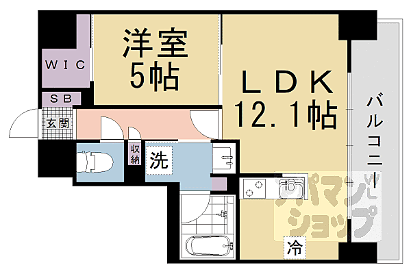 ブランシエスタ山科大塚 702｜京都府京都市山科区大塚中溝(賃貸マンション1LDK・7階・42.70㎡)の写真 その2