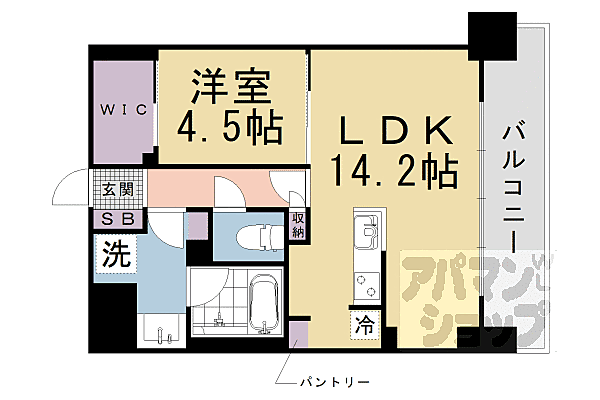 ブランシエスタ山科大塚 204｜京都府京都市山科区大塚中溝(賃貸マンション1LDK・2階・45.84㎡)の写真 その2