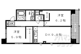 京都府京都市中京区堀川通六角下る壺屋町（賃貸マンション2LDK・10階・54.70㎡） その2