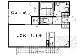 滋賀県大津市におの浜3丁目（賃貸アパート1LDK・3階・40.26㎡） その2