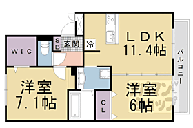 滋賀県大津市鏡が浜（賃貸アパート2LDK・2階・58.07㎡） その2