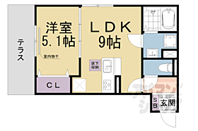 滋賀県大津市本堅田6丁目（賃貸アパート1LDK・1階・34.76㎡） その2