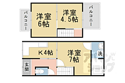東野舞台町貸家 3Kの間取り