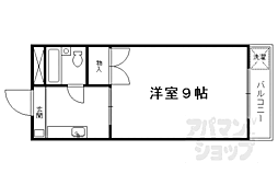 京阪本線 丹波橋駅 徒歩5分の賃貸アパート 4階1Kの間取り