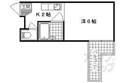 プルミエール 1Kの間取図画像
