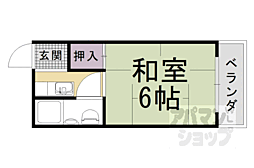 長谷川マンション 1Kの間取図画像