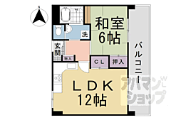 京阪宇治線 桃山南口駅 徒歩4分の賃貸マンション 6階1LDKの間取り