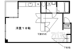 京阪本線 伏見桃山駅 徒歩5分の賃貸マンション 2階ワンルームの間取り