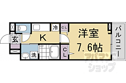 近鉄京都線 向島駅 徒歩7分の賃貸アパート 2階1Kの間取り