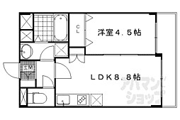 近鉄京都線 桃山御陵前駅 徒歩1分の賃貸マンション 3階1LDKの間取り