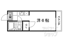 アダチハイツ 1Kの間取図画像