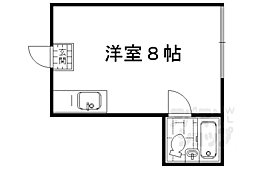 陶庵寮 ワンルームの間取図画像