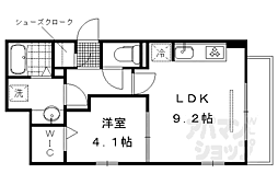 JR奈良線 JR藤森駅 徒歩7分の賃貸アパート 2階1LDKの間取り