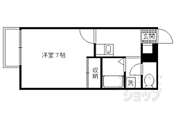 京阪宇治線 観月橋駅 徒歩10分の賃貸アパート 1階1Kの間取り