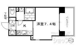 JR東海道・山陽本線 西大路駅 徒歩7分の賃貸マンション 7階1Kの間取り