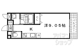 Ｋ・Ｒハイツ 1階ワンルームの間取り