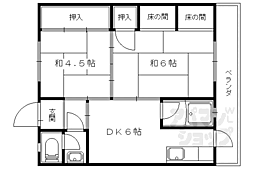 赤澤マンション 2階2DKの間取り