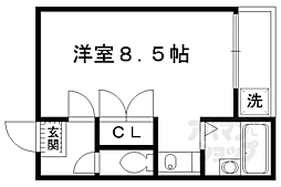 京阪本線 丹波橋駅 徒歩2分の賃貸マンション 4階1Kの間取り