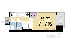 プレサンス大津京町ヴェリス 1Kの間取図画像