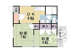 福崎ハイツ 2階2DKの間取り