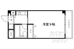 京阪本線 丹波橋駅 徒歩3分の賃貸マンション 4階1Kの間取り