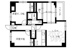JR東海道・山陽本線 桂川駅 徒歩6分の賃貸マンション 3階3LDKの間取り
