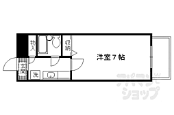 京阪本線 淀駅 徒歩6分の賃貸マンション 3階1Kの間取り