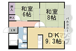 セフィラ山本 2LDKの間取図画像
