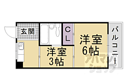エクセレント日ノ岡 2Kの間取図画像