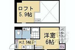 ハーモニーテラスmilet2 1Kの間取図画像