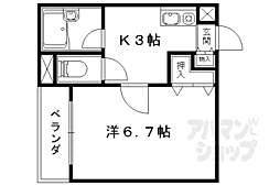 リバティー・92 1Kの間取図画像