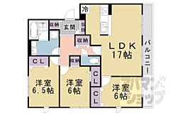 カーサクオレ 3LDKの間取図画像