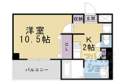 メゾン・ド・ブランシェ 1Kの間取図画像