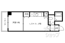 モア七条 1LDKの間取図画像