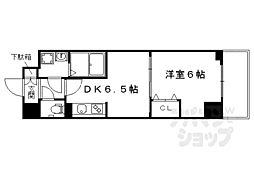 ベラジオ京都西大路ウエスト 1DKの間取図画像