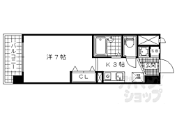ウェスティン安朱 1Kの間取図画像
