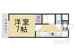 ヴィラコートタイセイ 1Kの間取図画像